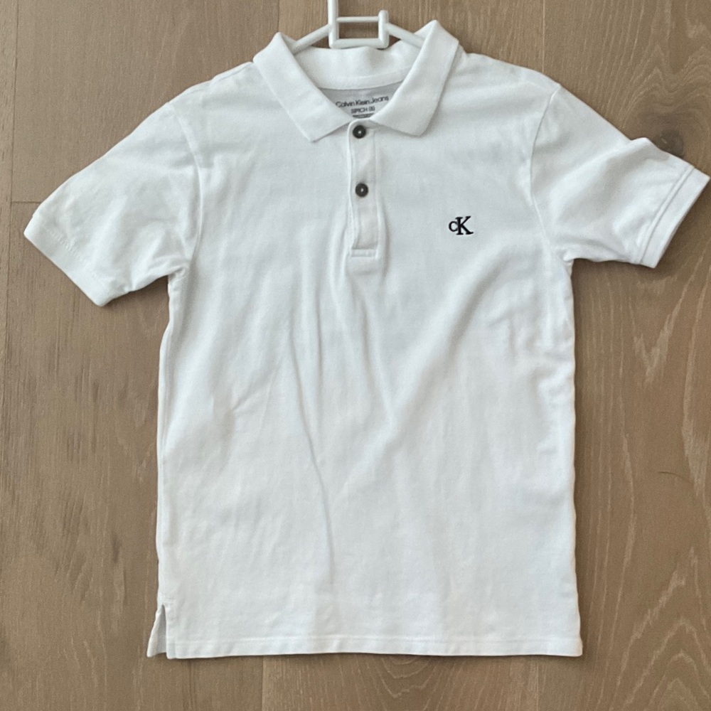 Calvin Klein Kids Classic White Polo